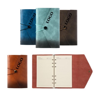A6 Soft Leather Loose-Leaf Notebook