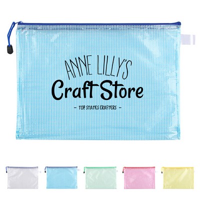 A4 Mesh Zip File Bag