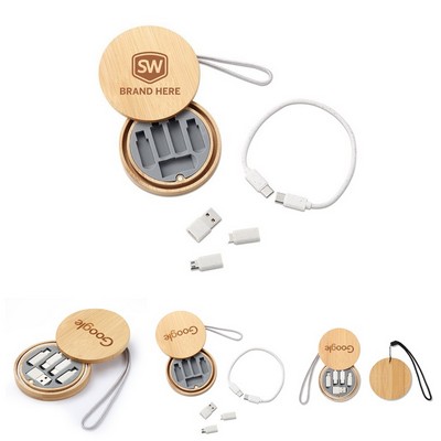 Eco Bamboo Round Fast Charging Cable