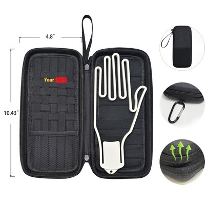 Waterproof EVA Golf Glove Storage Case with Carabiner Clip