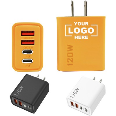 120W Dual USB-C PD 3.0 Fast Charger