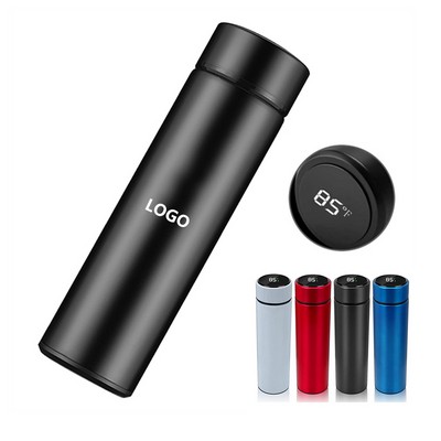 Double Wall Insulated Water Bottle W/ Led Temperature Display