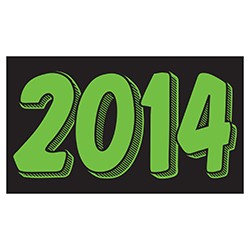 2014 Rectangle Year Vinyl Sticker