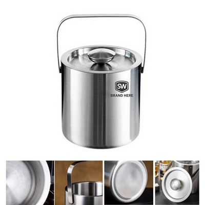 Double-Wall Stainless Steel Ice Bucket
