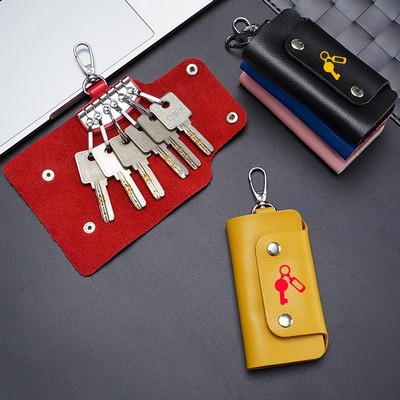 PU Leather Key Organizer Case with Keychain