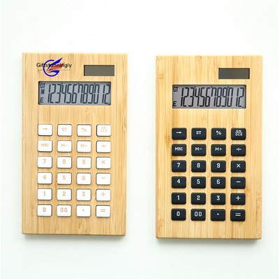 Eco-Friendly Bamboo Solar Calculator