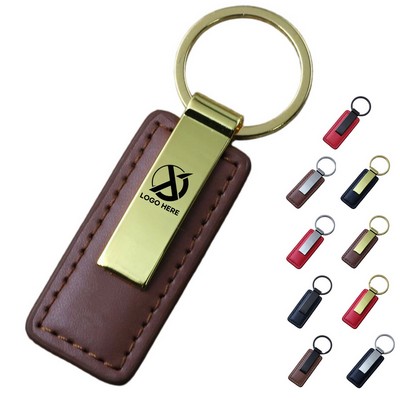 Custom leather keychain
