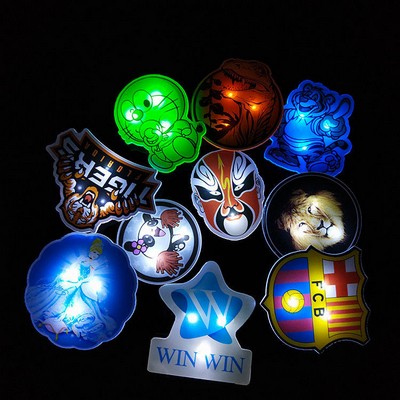 Custom Shape Acrylic LED Light-Up Badge