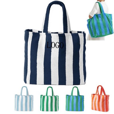 Terry Cloth Beach Tote Bag