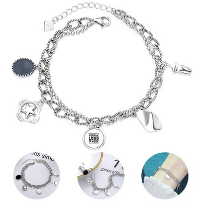 Elegant Multi-Layer Charm Bracelet