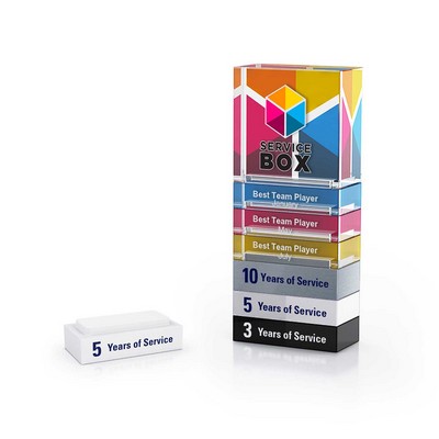 Stackable Award White Acrylic Bar