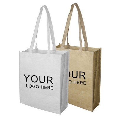 Kraft Paper Tote Bag Non Woven Lining