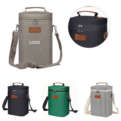 Insulated Padded Portable Wine Carrying Cooler Tote Bag