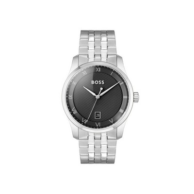 Hugo Boss Principle Gents Stainless Steel Case & Bracelet Black Dial Watch