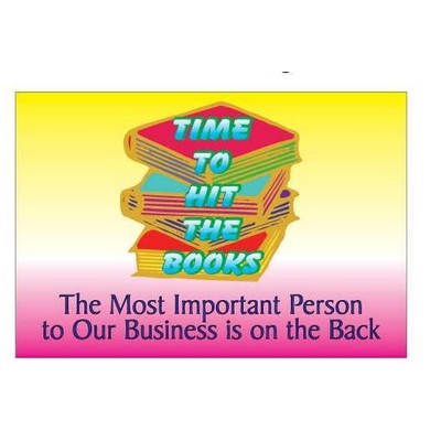 Time To Hit The Books Slogan Photo Hand Mirror (2"x3")