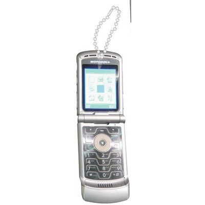Cell Phone Promotional Key Chain w/ Black Back (3 Square Inch)