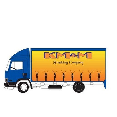 Commercial Truck Executive Magnet w/ Full Magnetic Back (12 Square Inch)