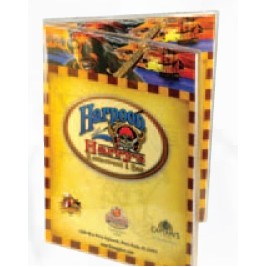 Clear Heat Sealed Double Panel 4 View Menu Jackets (5 1/2 X 8 1/2 Inserts)PER DOZEN