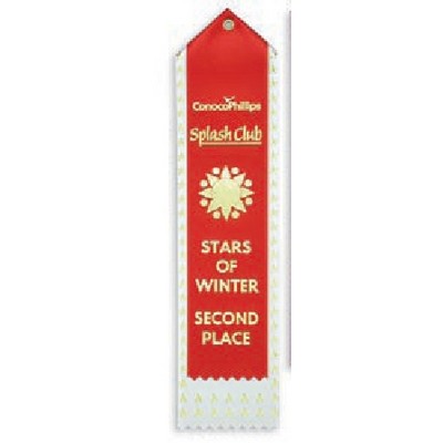 Stock Award Ribbons w/Event Card, Eyelet & String (2-1/2"x 14")