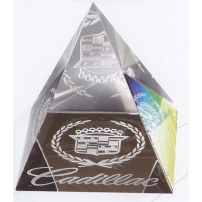 Medium Optical Crystal Pyramid Paperweight
