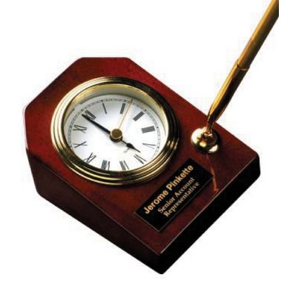 Desk Clock w/Pen