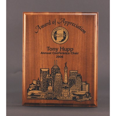 Executive Walnut Plaque Award - 10.5"x13"