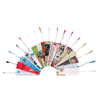Full-Color Bookmarks | 1.5" x 7" | 16pt | Chainette Tassel