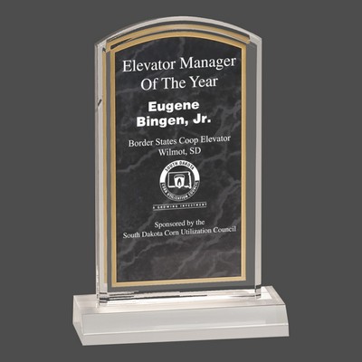 Black Marbleized Acrylic w/5" Base Award