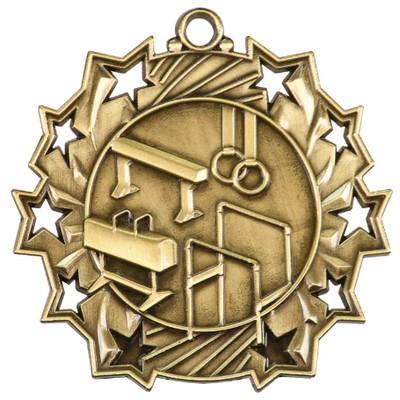 Ten Star Antique Finish Medal-Gymnastics