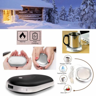 iBank ® Hand Warmer + 5200mAh Power Bank Charger + Cup Warmer (Black)