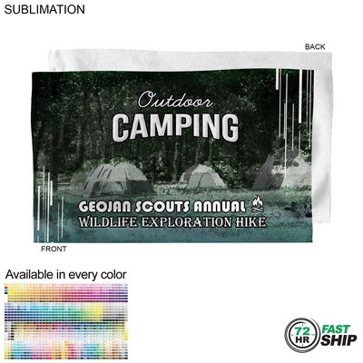 72 Hr Fast Ship - Microfiber Dri-lite Terry Towel, Sublimated Edge to Edge 1 Side *(15"x25")