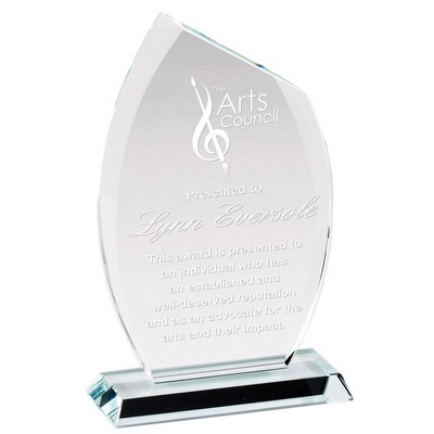 8" Modern Glass Flame Award