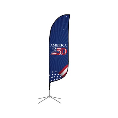 2' x 9.58' Feather Flag Single Side Package w/Cross Base