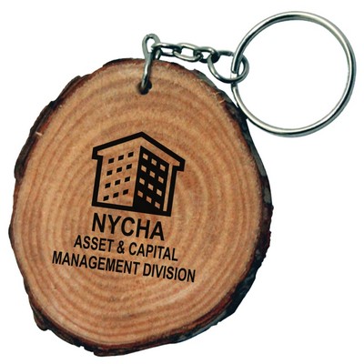 Natural Wood Keychain