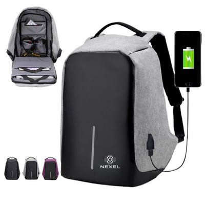 15.6'' Anti theft backpack with USB Charging Port