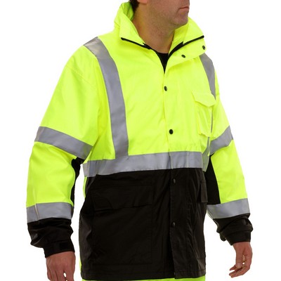 Reflective Apparel™ 2 Tone Mesh Lined Parka w/Detachable Hood -3M™ Scotchlite™