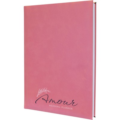 7" x 9¾" Pink Leatherette Journal