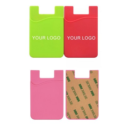 Silicone Adhesive Smartphone Card Pocket
