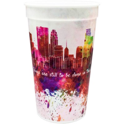 22 Oz Full Color Wrap Stadium Cups