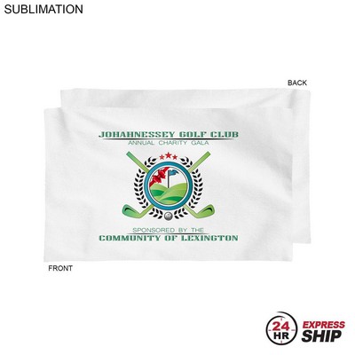 24 Hr Express Ship - Plush and Soft White Velour Terry Cotton Blend Sport, Sweat Towel, (12"x18")