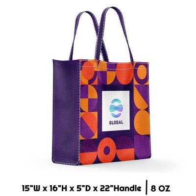 8 oz Cotton Canvas Tote Bag- 15"W x 16"H x 5"D x 22"Handle