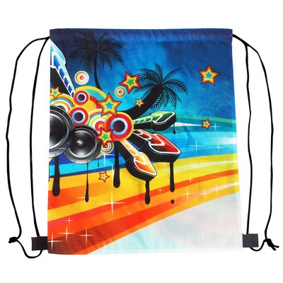 210D Drawstring Bag 2 Sides Full Color Printed: 14" x 17"