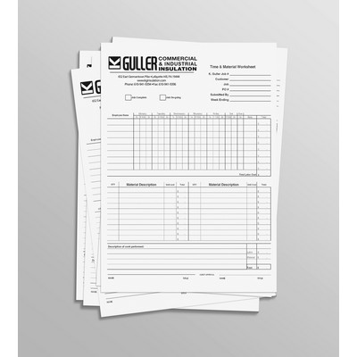 4.25" x 5.5" - 4 Parts NCR Carbonless Forms 1/0 Black