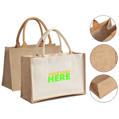 Jute Tote Bag w/Handle