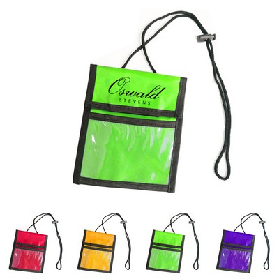 Folding Storage Neck Wallet Badge Holder