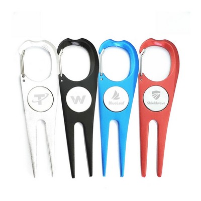 Divot Tool With Magnetic Ball Marker