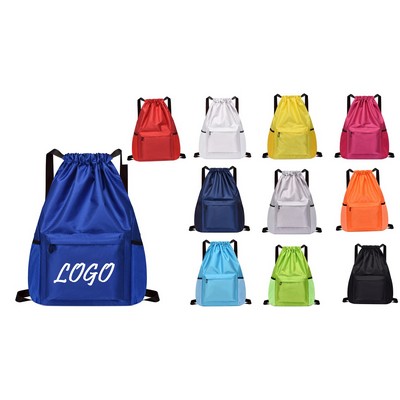 19" x 15" Oxford Cloth Basketball Drawstring Backpack
