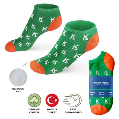 Ankle Sports Organic Cotton Terry Sole Socks Made in Turkey