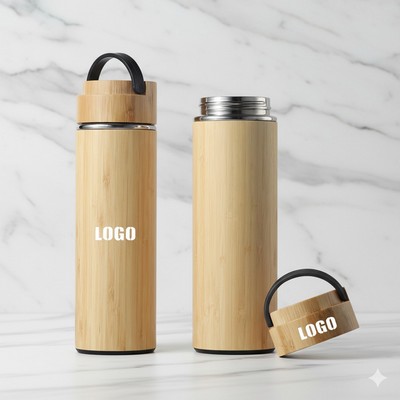 500Ml Eco-Friendly Bamboo Stainless Steel Cups Mug