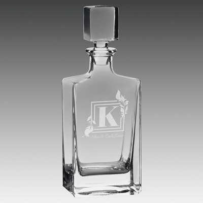 810ml Rectangle Glass Decanter w/ Gift Box
